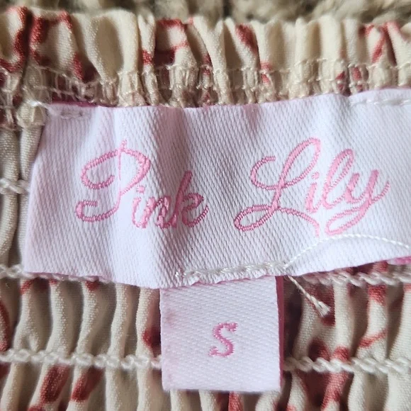 Pink Lily Floral Tight Fitting Dress Size Small - Picture 4 of 7